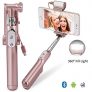 MOCREO Bluetooth Selfie Stick with 360 Degree Led Fill Light and Mirror